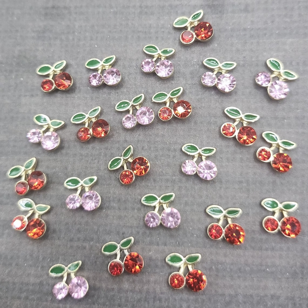 3d Cherry Nail Art Charms
